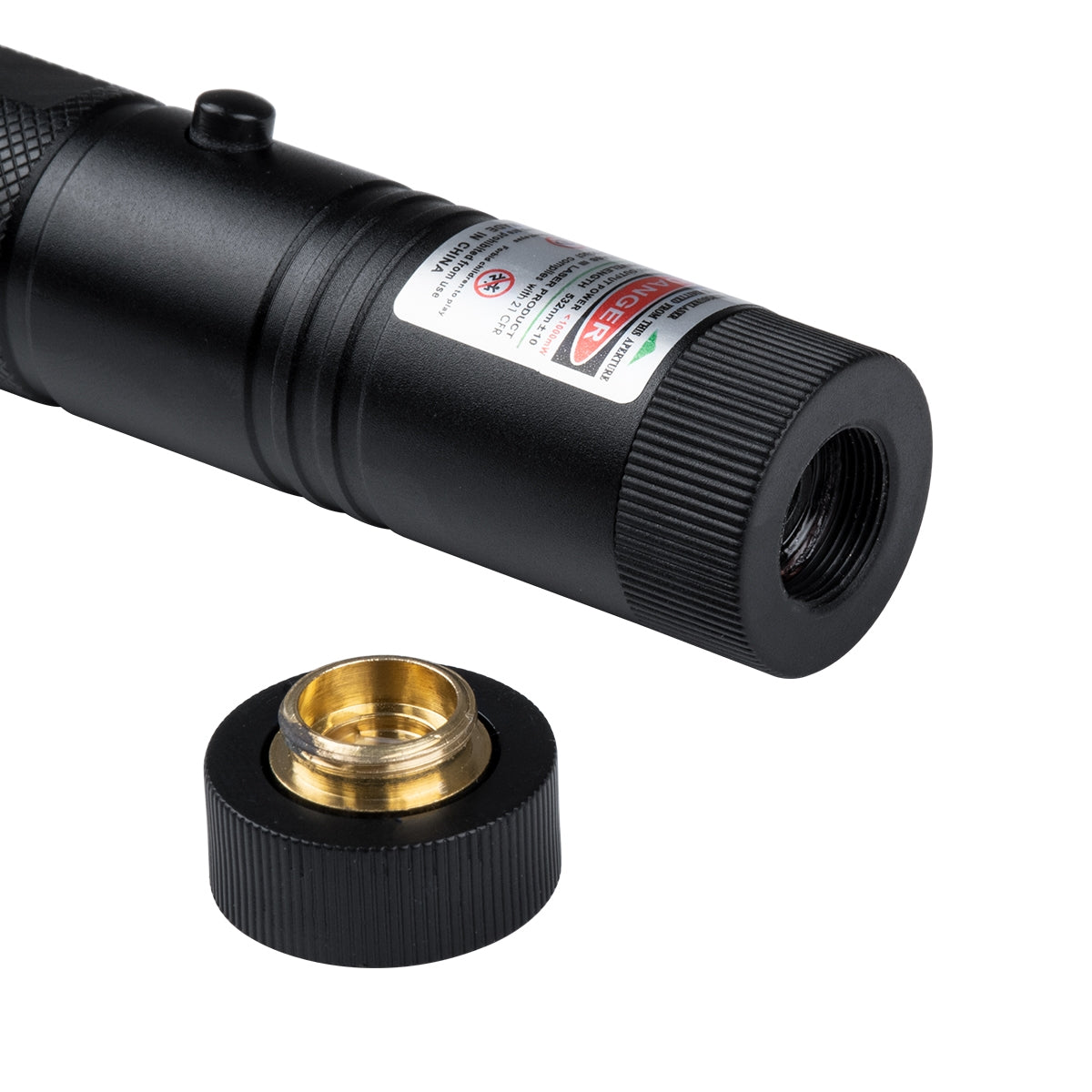 Φορητό Επαναφορτιζόμενο Laser Pointer 5Mw Class 3 DOT Zoom με Extra Κεφαλή για Dot Effects με Μπαταρία 18650 Li-ion 4800mAh